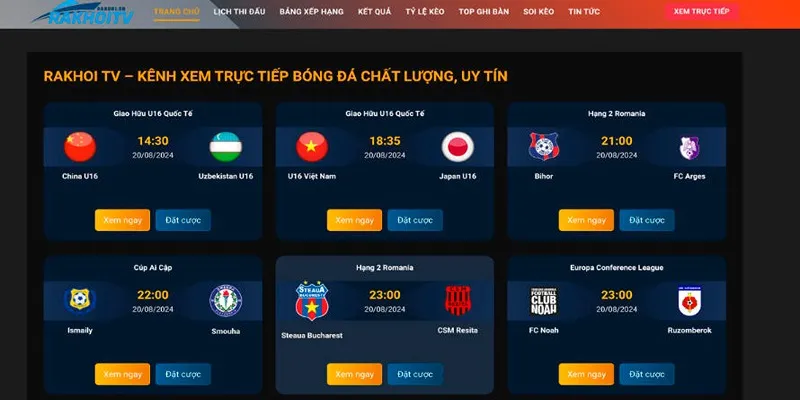 Giới thiệu RAKHOI TV sẽ giúp bạn hiểu rõ về trang xem đá bóng online